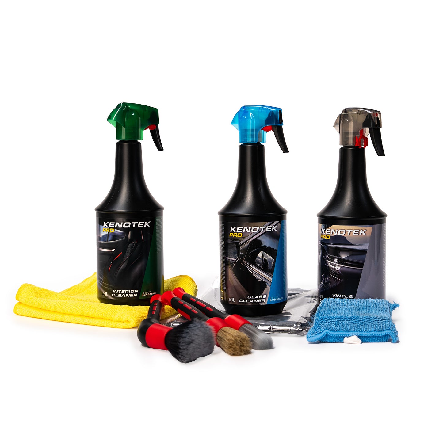 Interieurpakket EXTRA Interior/glas/vinyl/glasdoek/duospons/2microvezel/scrubspons + set detailborstel