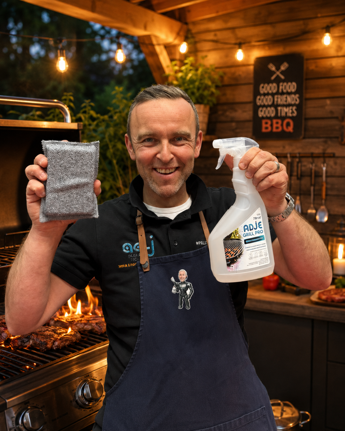 Adje Grill Pro + schuurspons